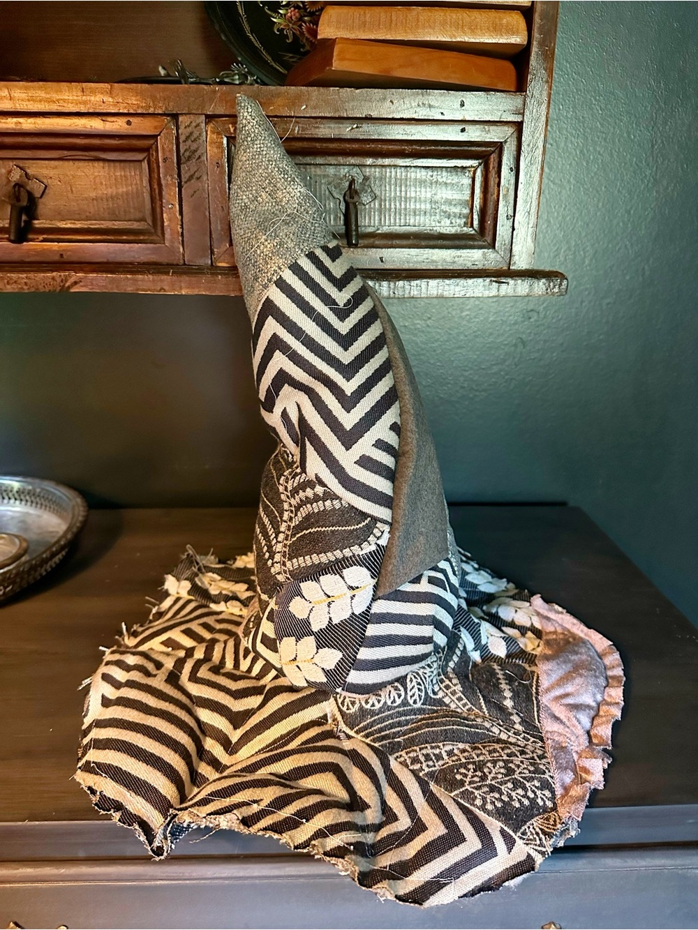 Custom handmade witch hat PILLOW